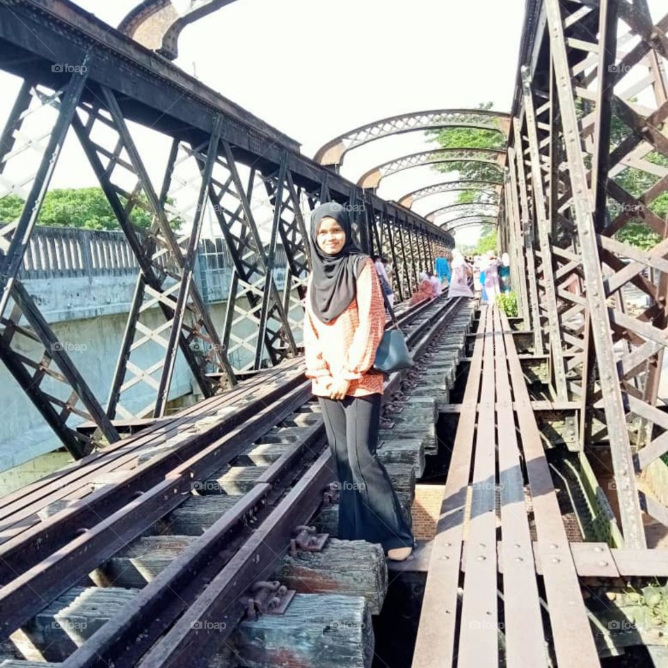 view of the ancient railway bridge