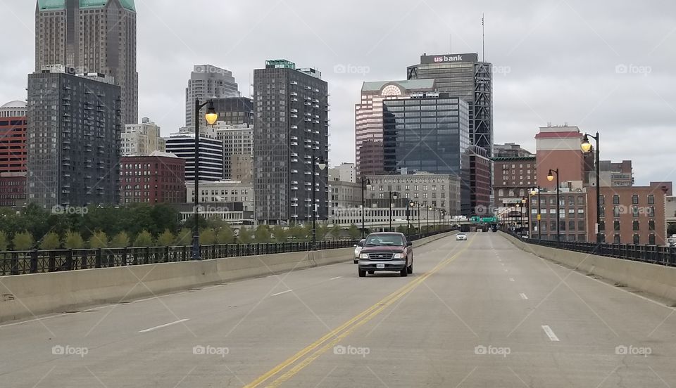 Heading into St Louis to see the Gateway Arch