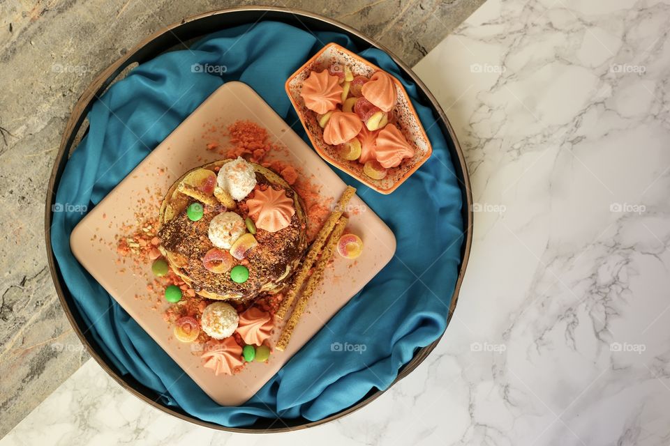 Pancakes with chocolate 