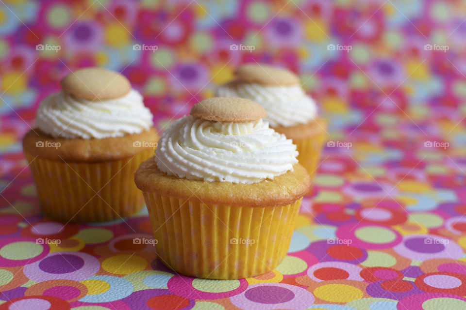 Cupcakes on table