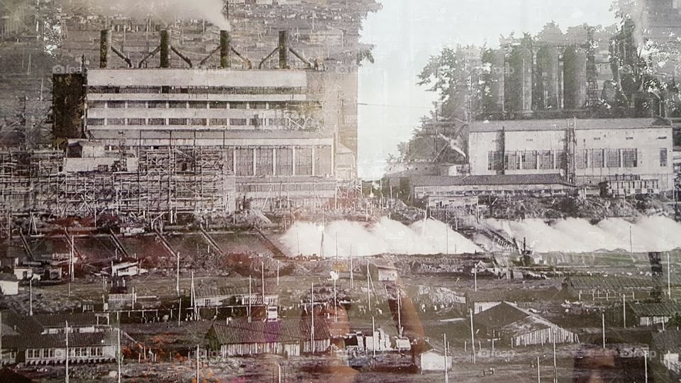 retro photo of the factory