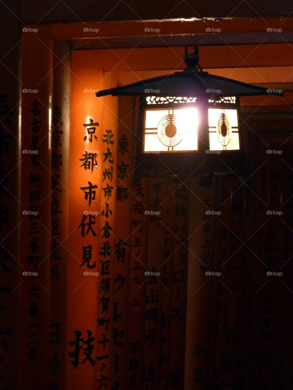 Japanese lantern and torii