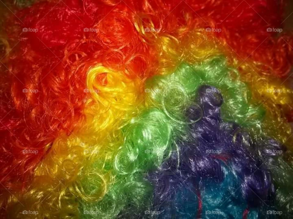 Colorful wig