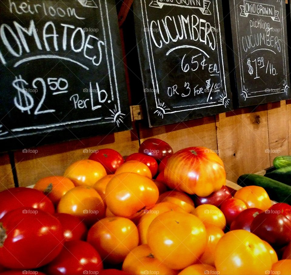 Tomatoes farmers market Fall roadside