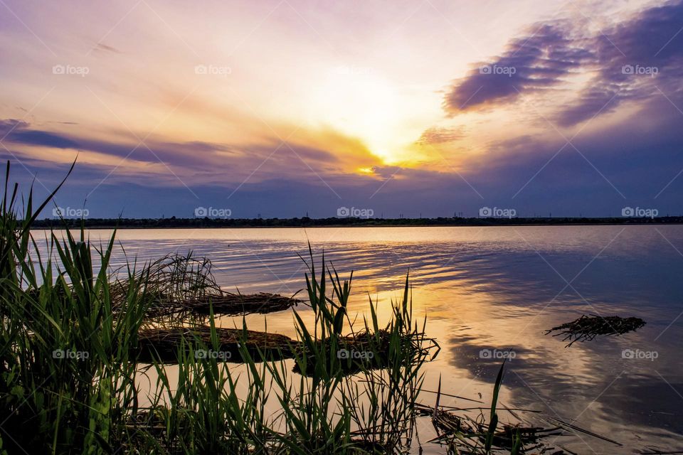 Sunset. Odessa region, Ukraine.