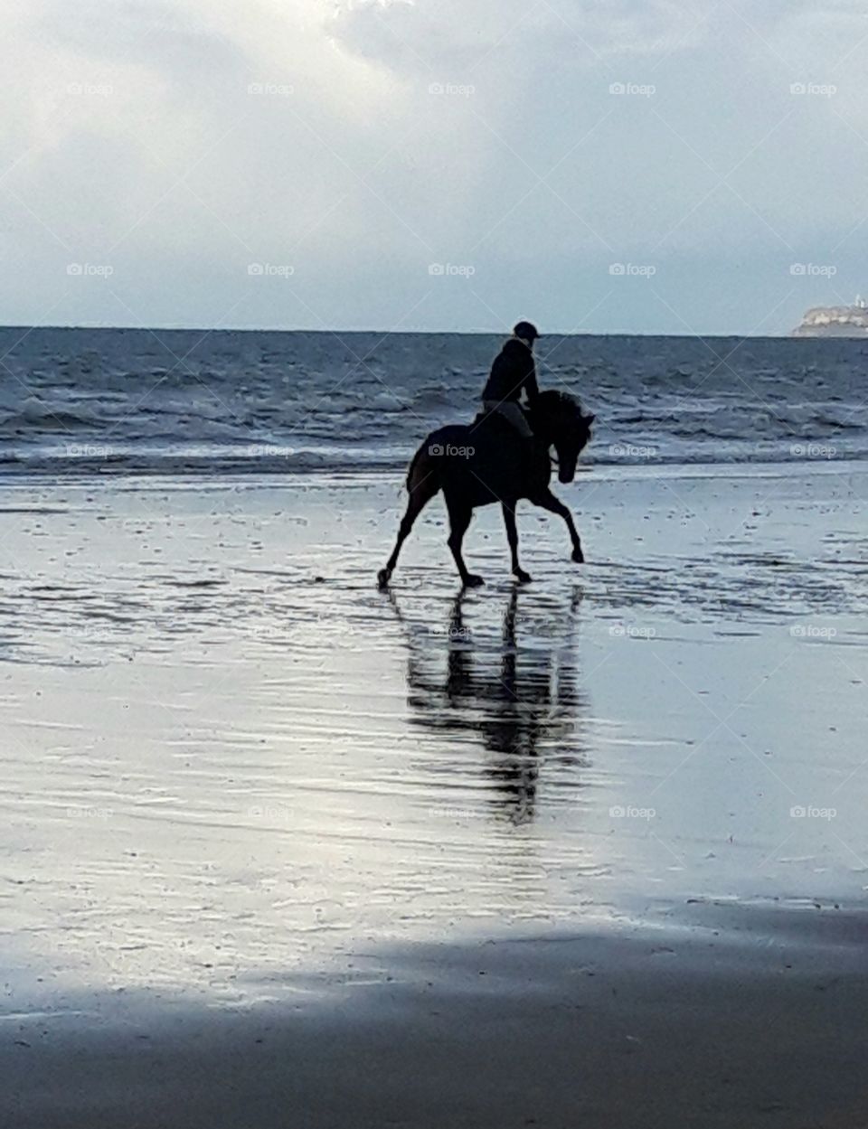 riding on the beach of Deauville