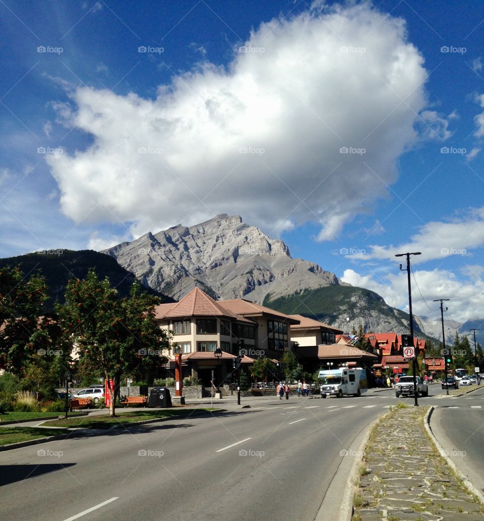 City Streets of Downtown Banff 