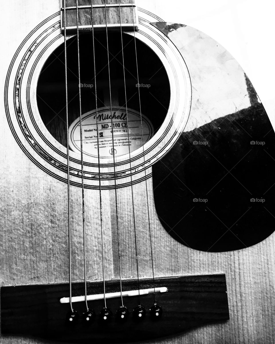 Black and white acoustic 