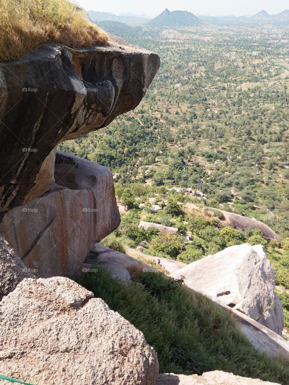 top view vally from mountain