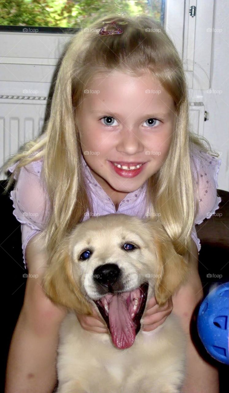 Girl and dog