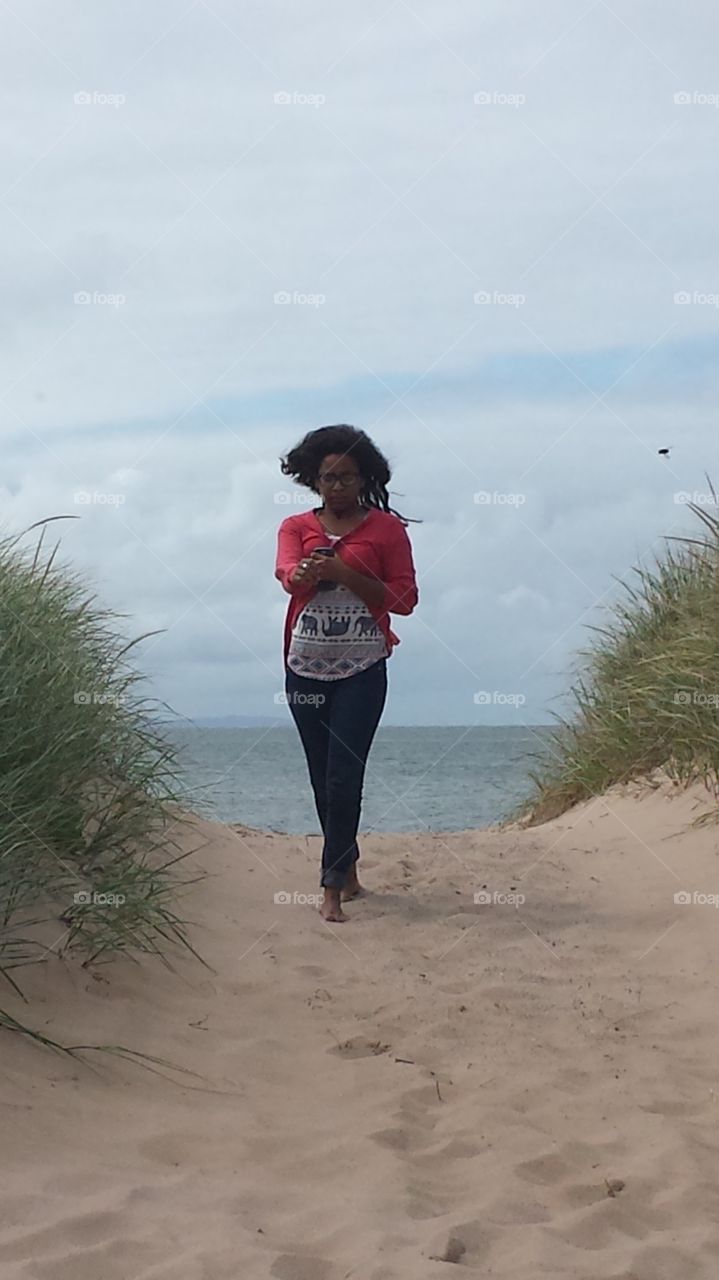a walk on the beach
