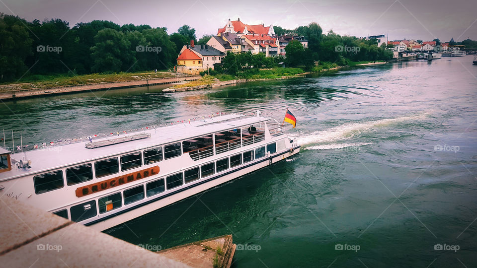 Ship in the Donau River