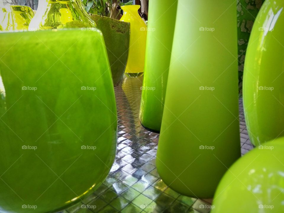 Green world of glass