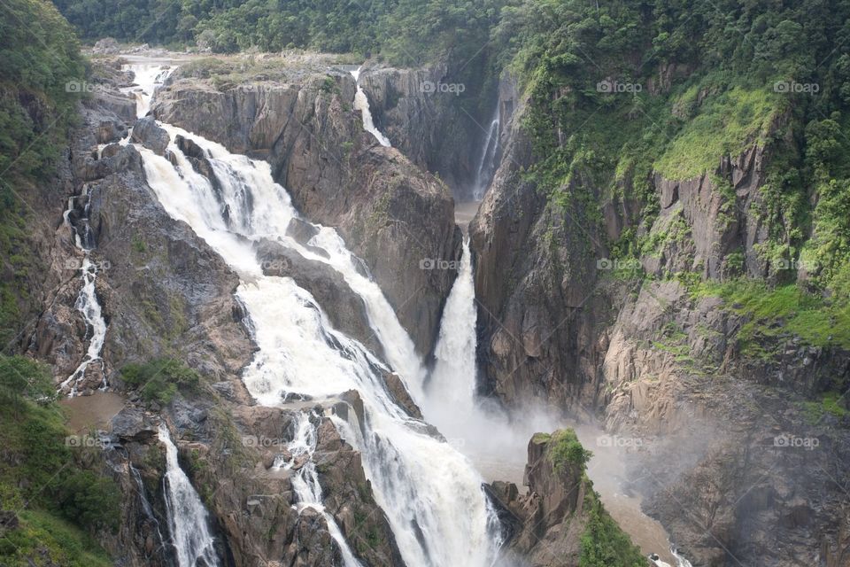 waterfall-through-rock-face