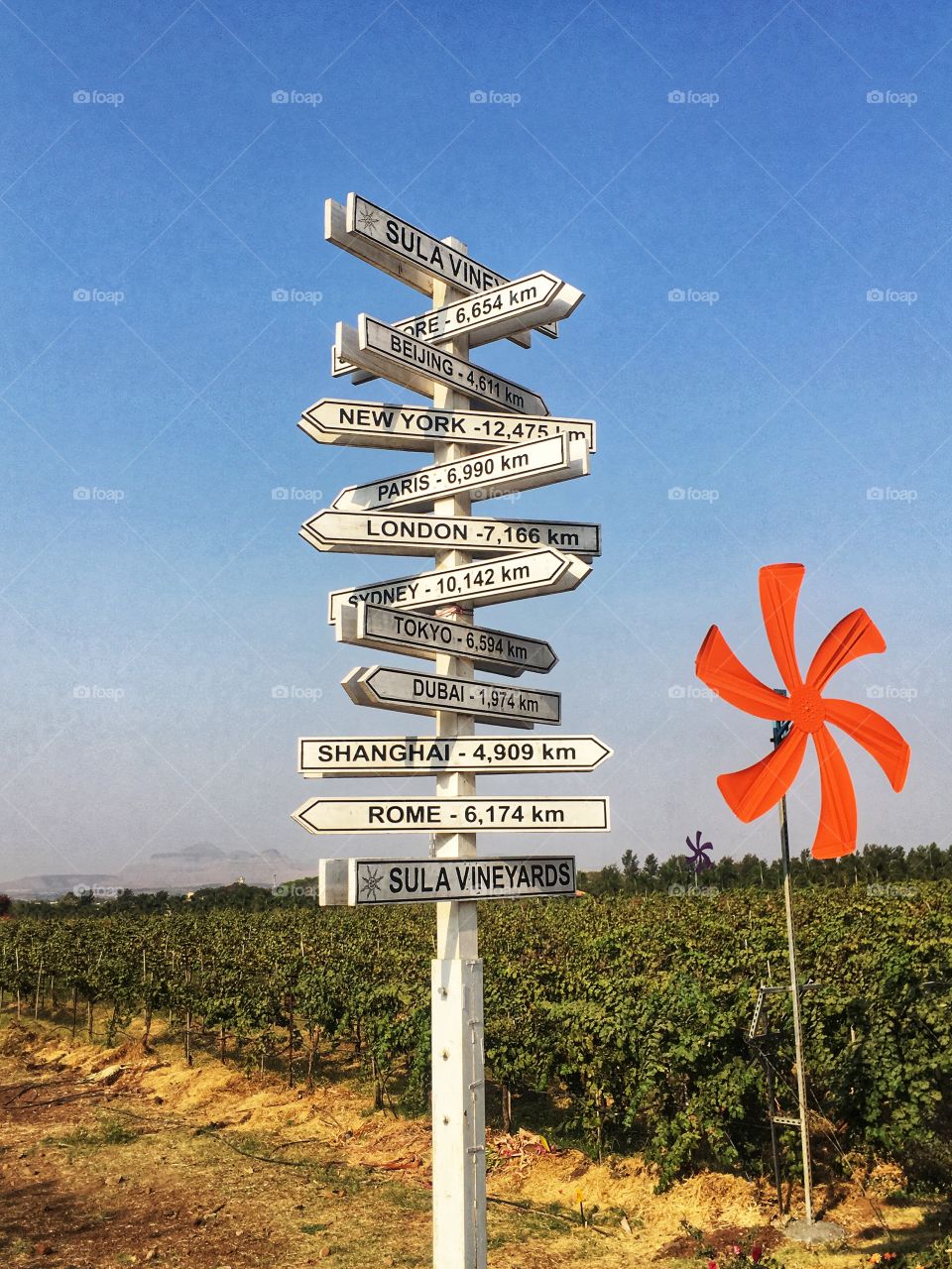 Sula Vineyard - Direction Board