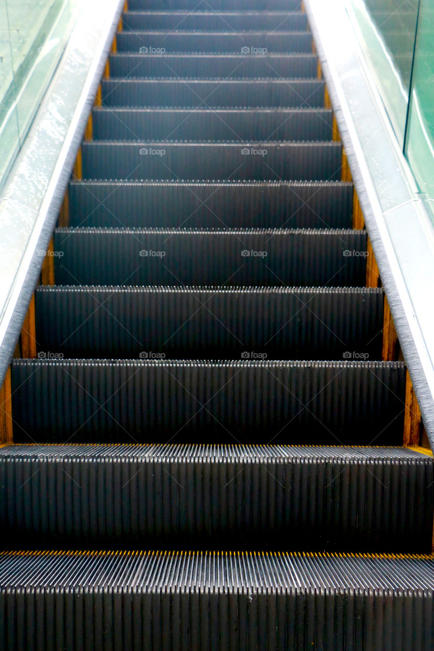 Step, Steel, Escalator, No Person, Modern