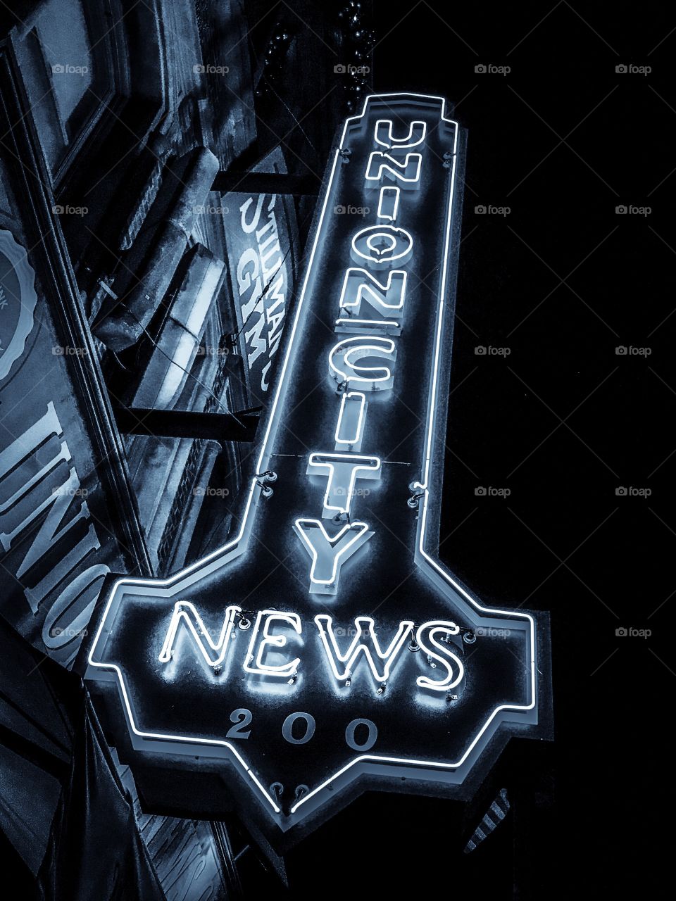 Union City New neon sign at Universal Studios in Orlando Florida. 