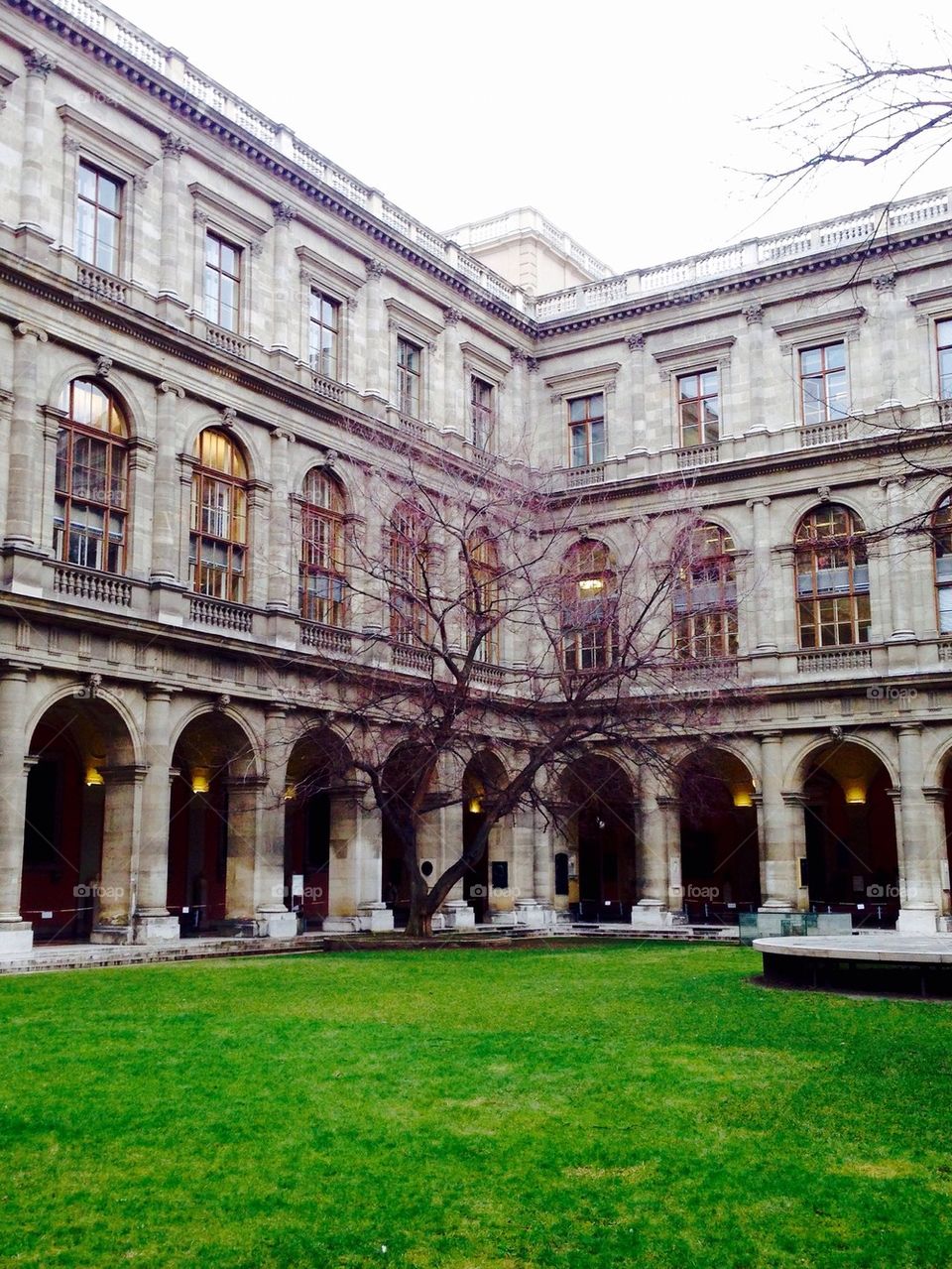 courtyard of historical university in vienna