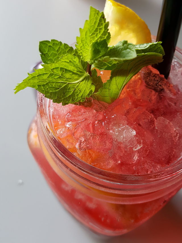 Strawberry ice drink