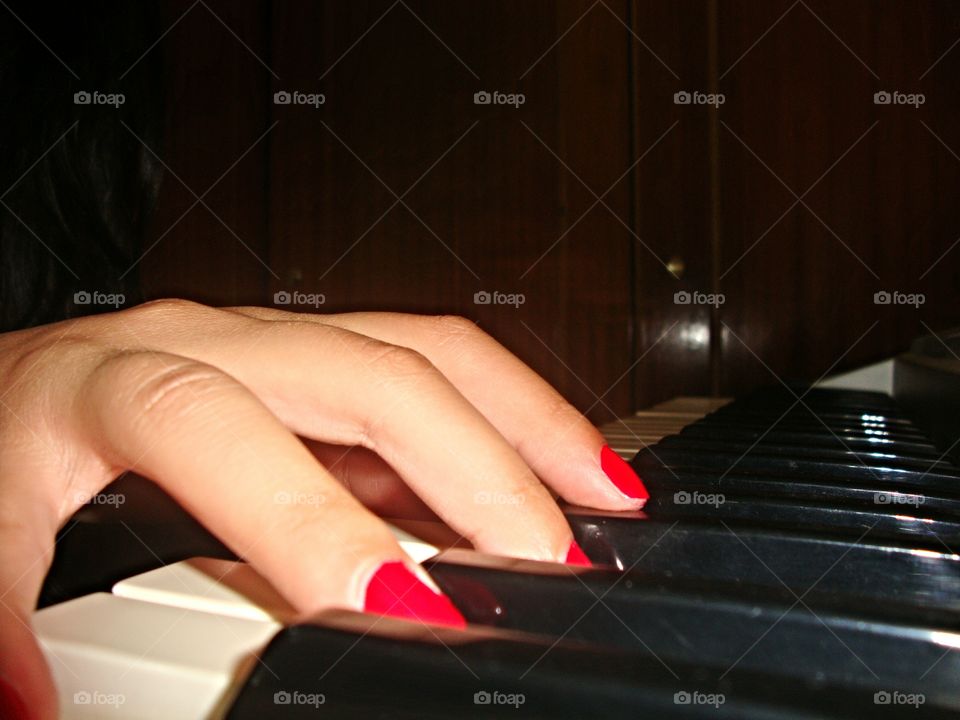 playing the piano