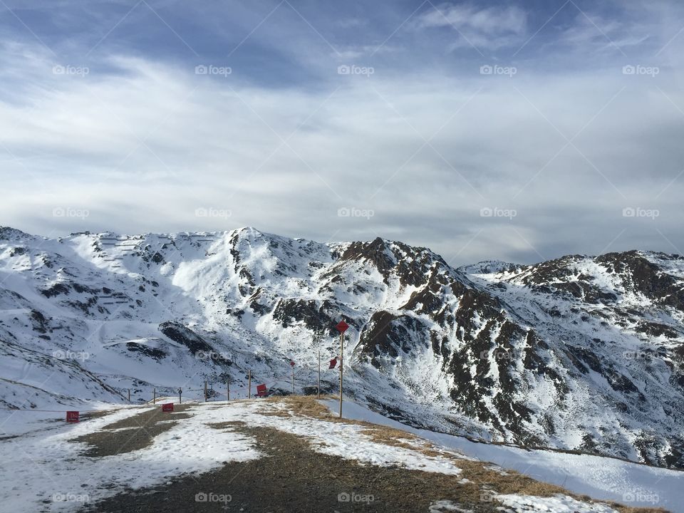 View of snowy mountain