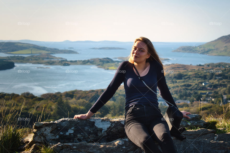 Viki at Connemara National park in the mountains, Ireland