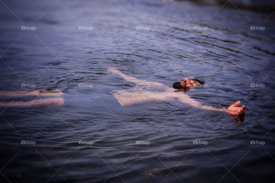 Floating weightless on the water