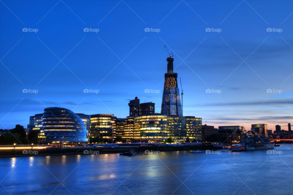 city blue london england by ventanamedia