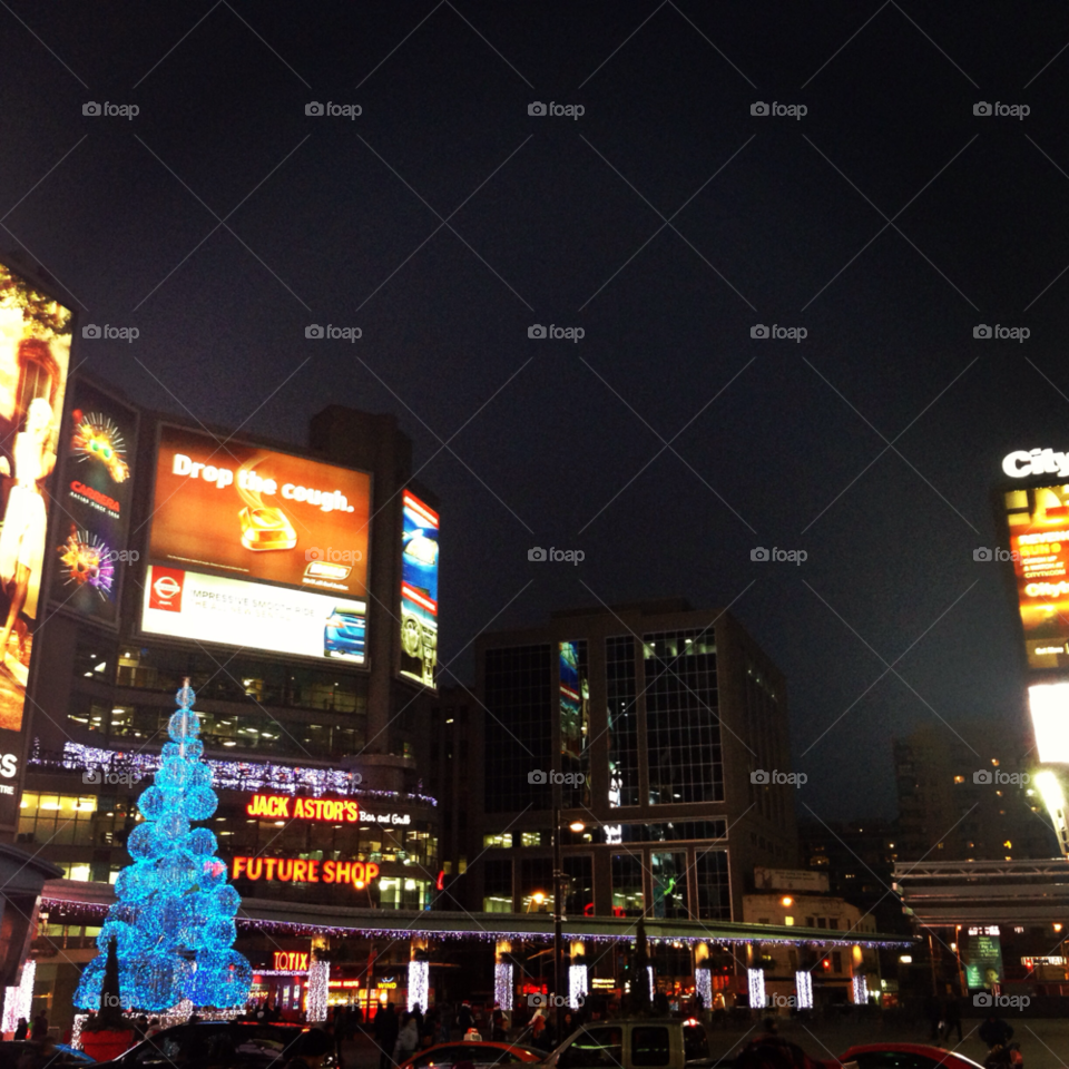 city tree night lights by byg