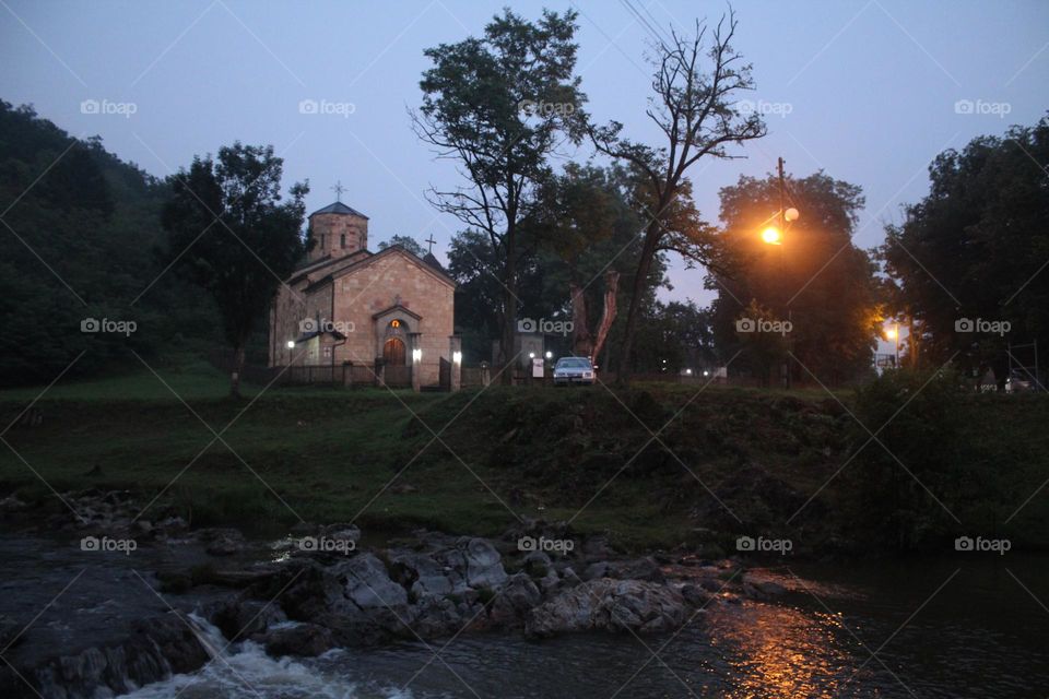 A church "Savinac" near waterfall