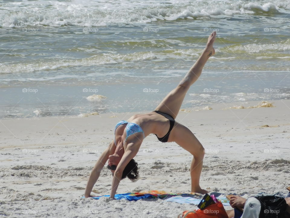 Mesmerizing Yoga on the beach in front of the Gulf of Mexico!