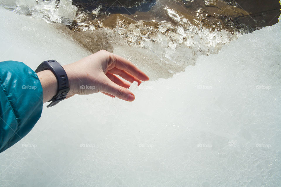 touching ice
