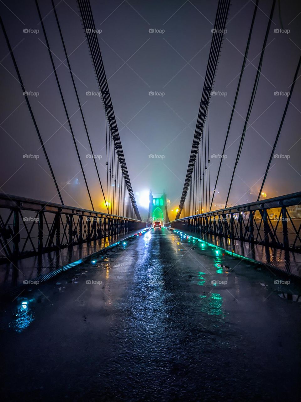 foggy night in constantine city