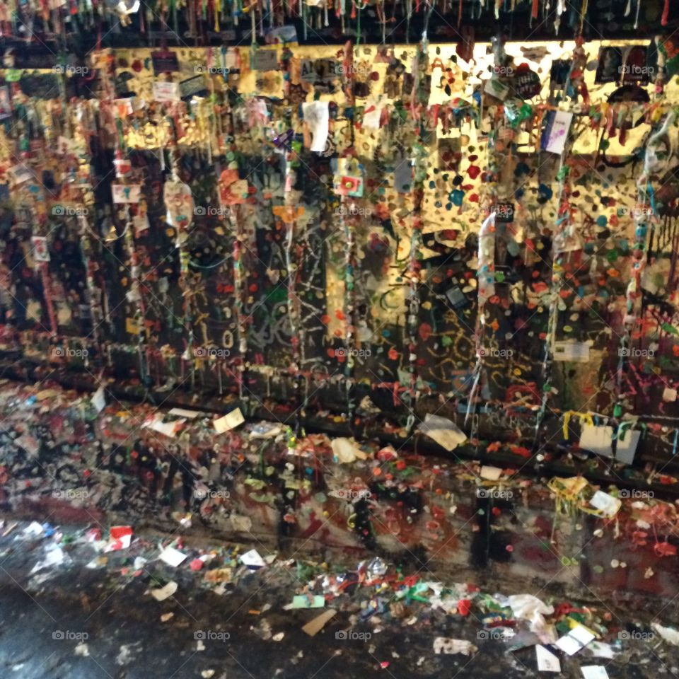 gum wall in Seattle 
