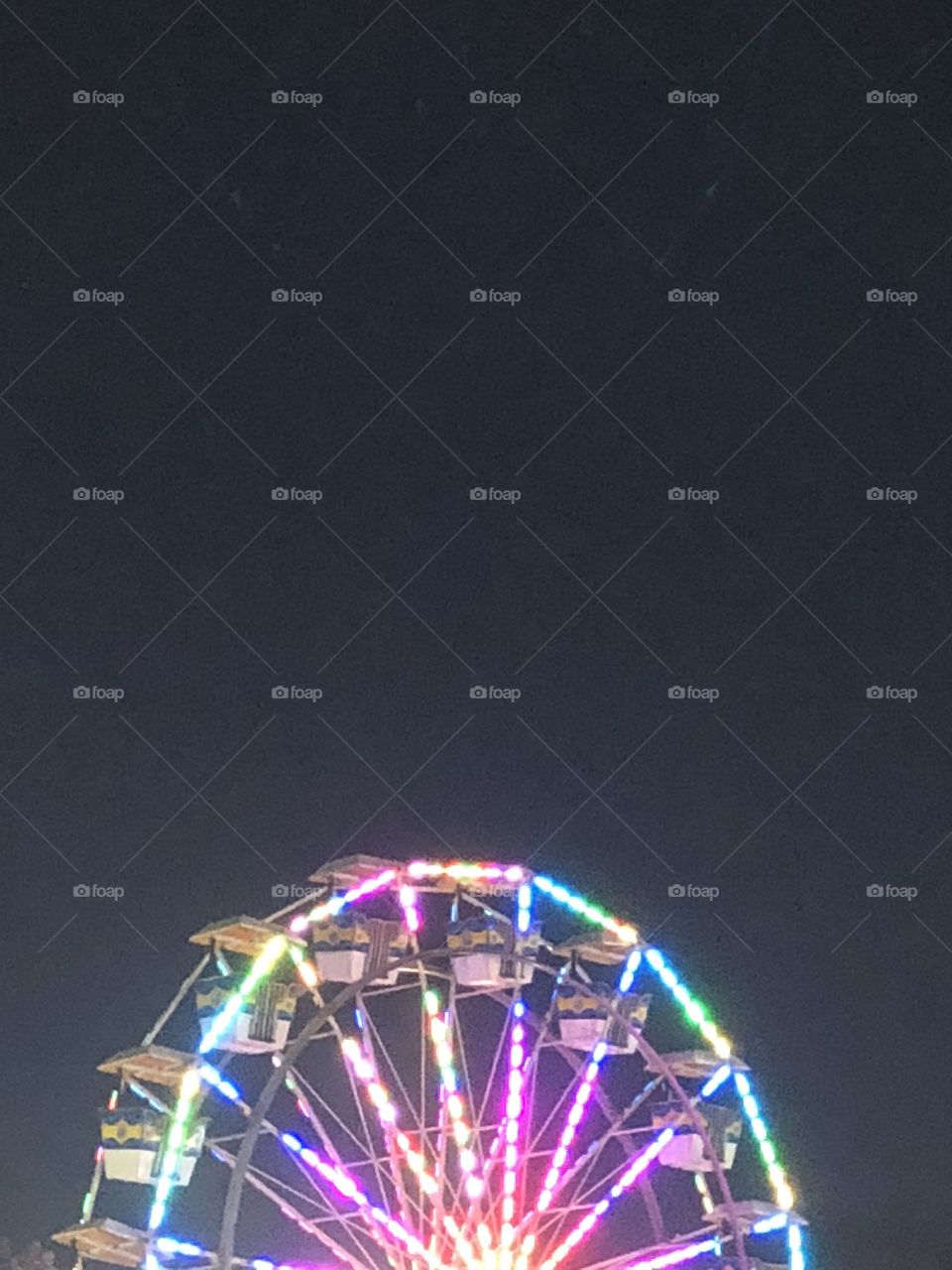 Top of the wheel at night