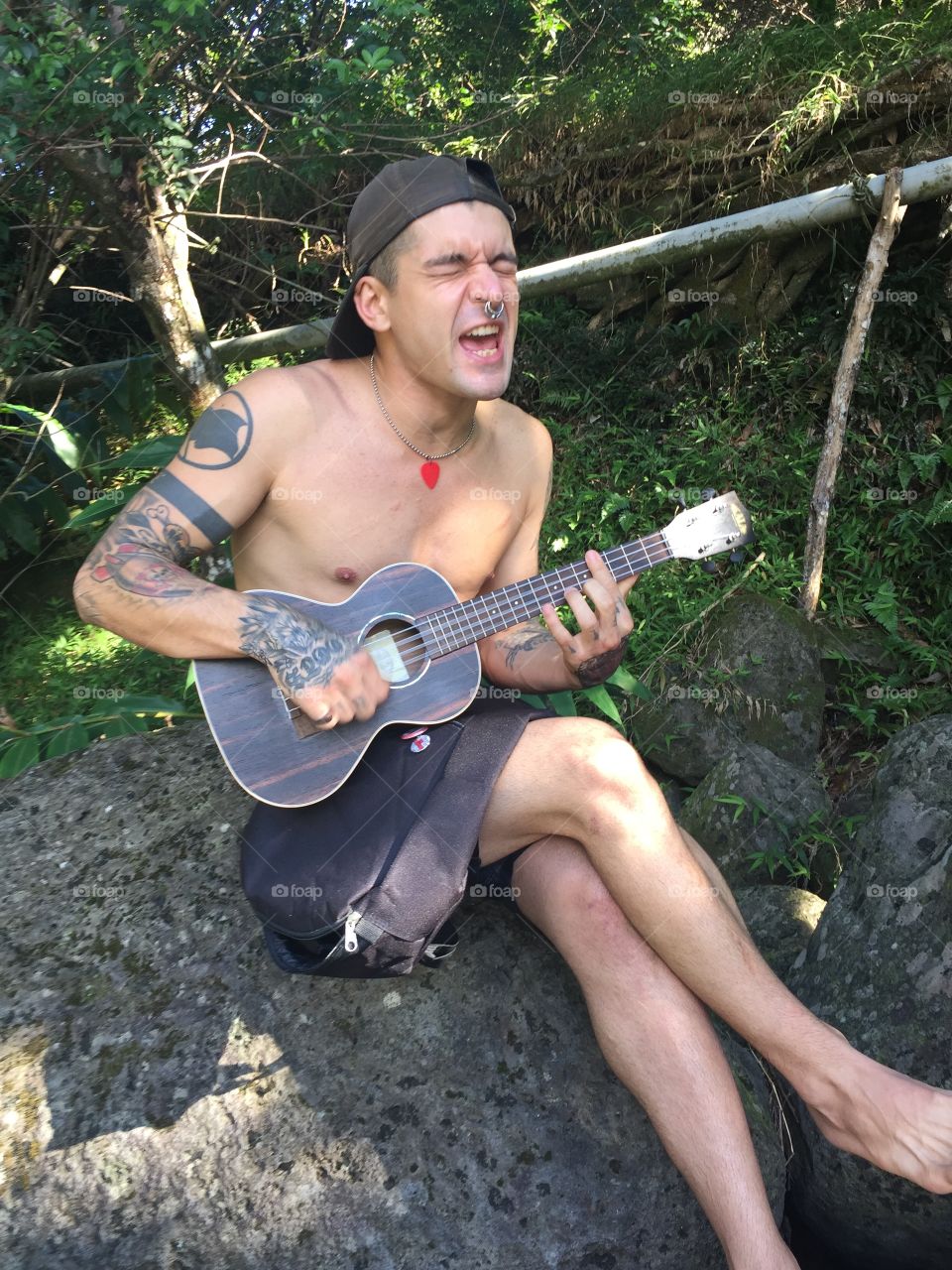 Rock, Portrait, One, Summer, Nature