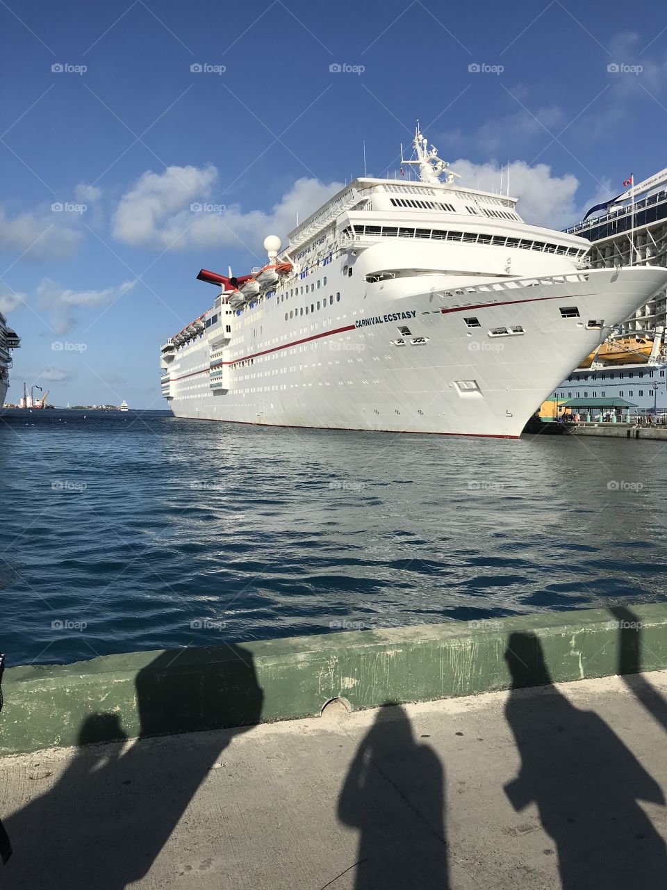 cruise ship docked in nassau