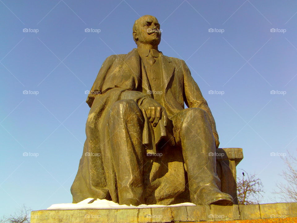 Statue of Kotubinski, Vinnitsya, Ukraine.  He wrote four great tomes on the history of the Ukrainian people and proved that they are a separate culture to Russians.