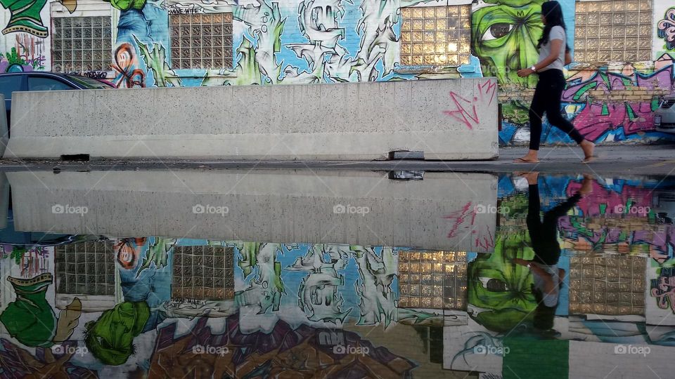 Graffiti and reflection 