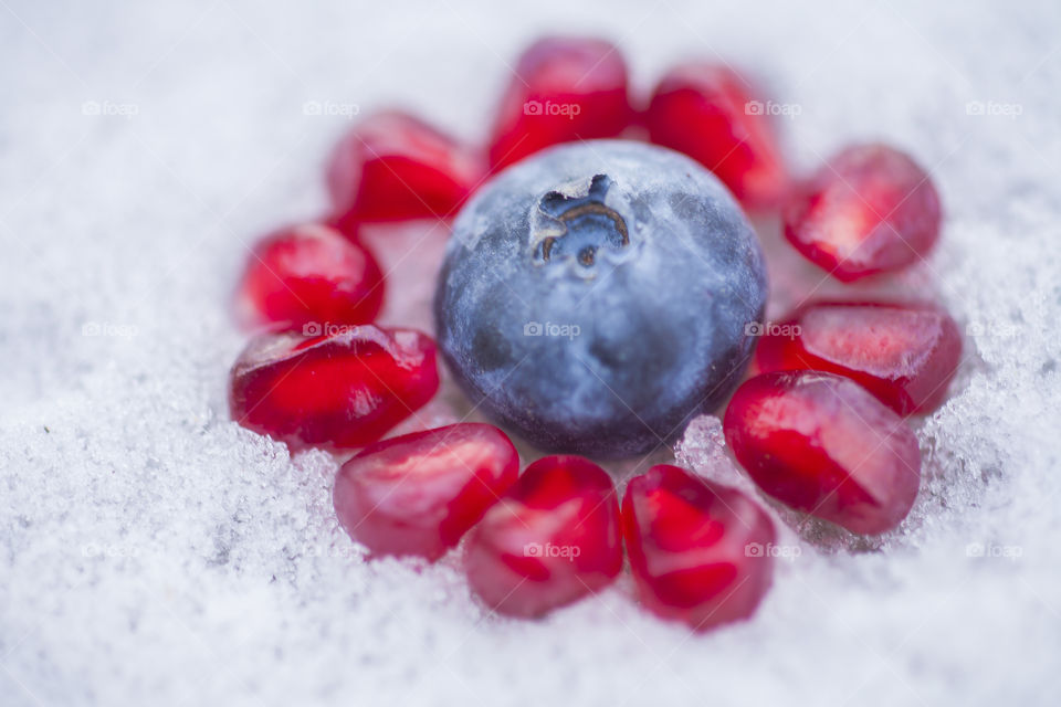 blueberry and pomegranate
