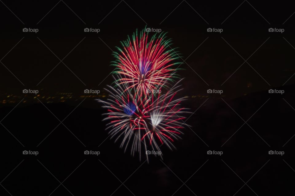 Fourth of July fireworks in Los Angeles
