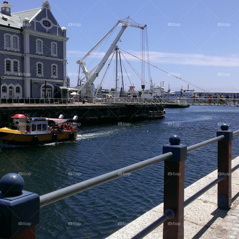 On the wharf: Cape Town