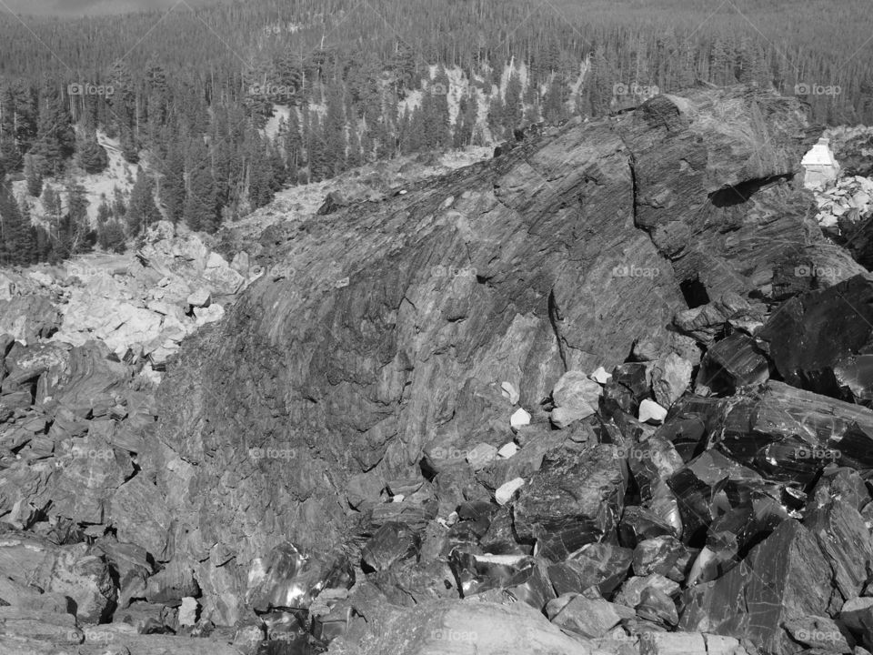 Rugged terrain of the Big Obsidian Flow 