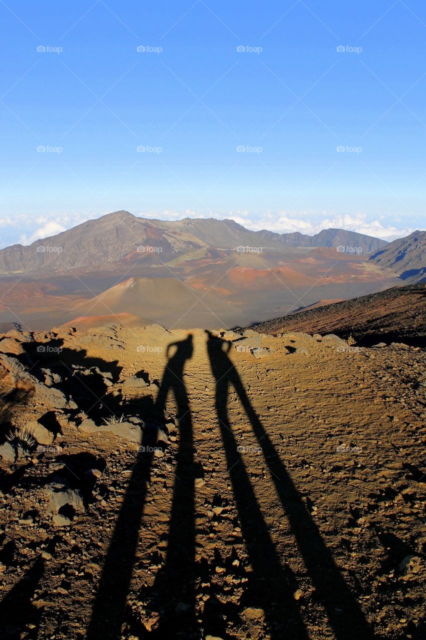 Shadows in the Volcano Crater 