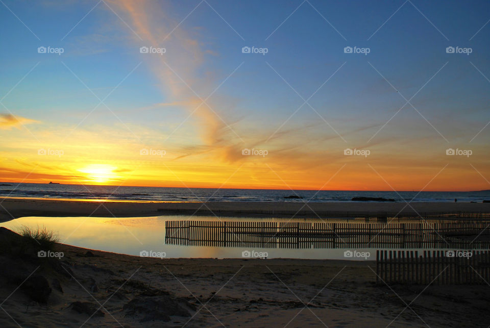 landscape ocean sky fence by mrarflox