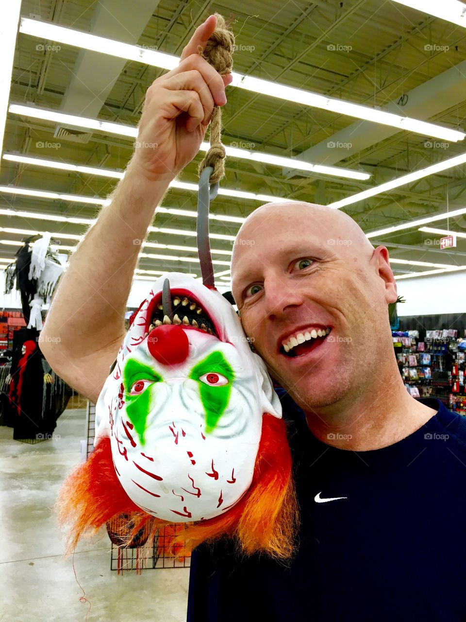 Clown head selfie