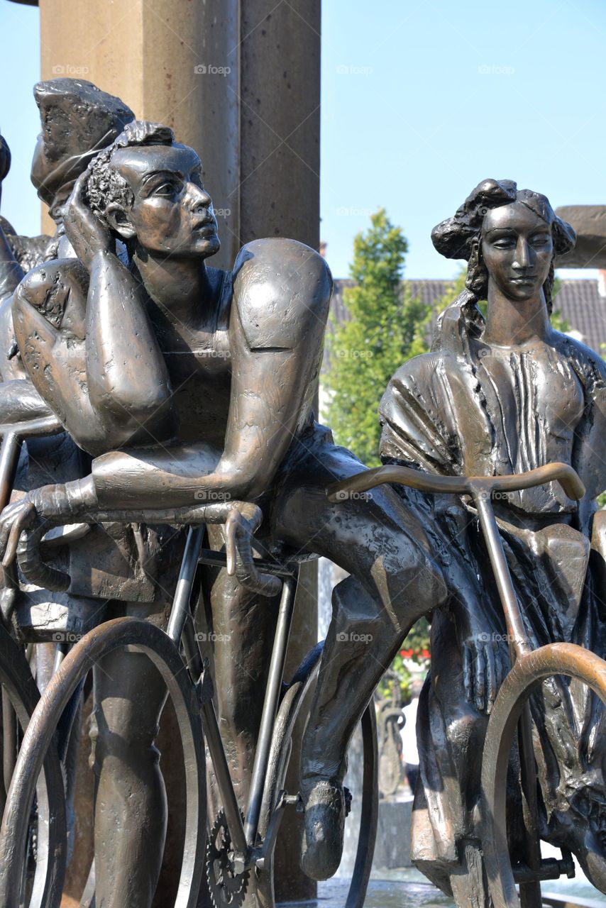 Art on a square in Bruges