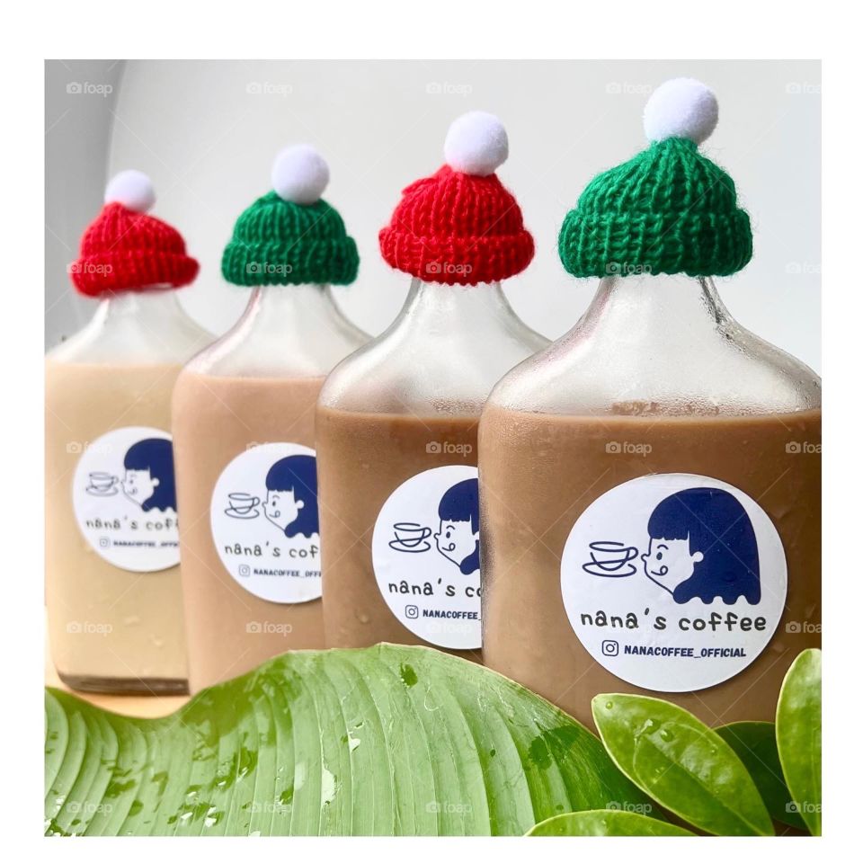 Christmas flavoured drinks in latte, mocha, strawberry mocha and peppermint mocha
