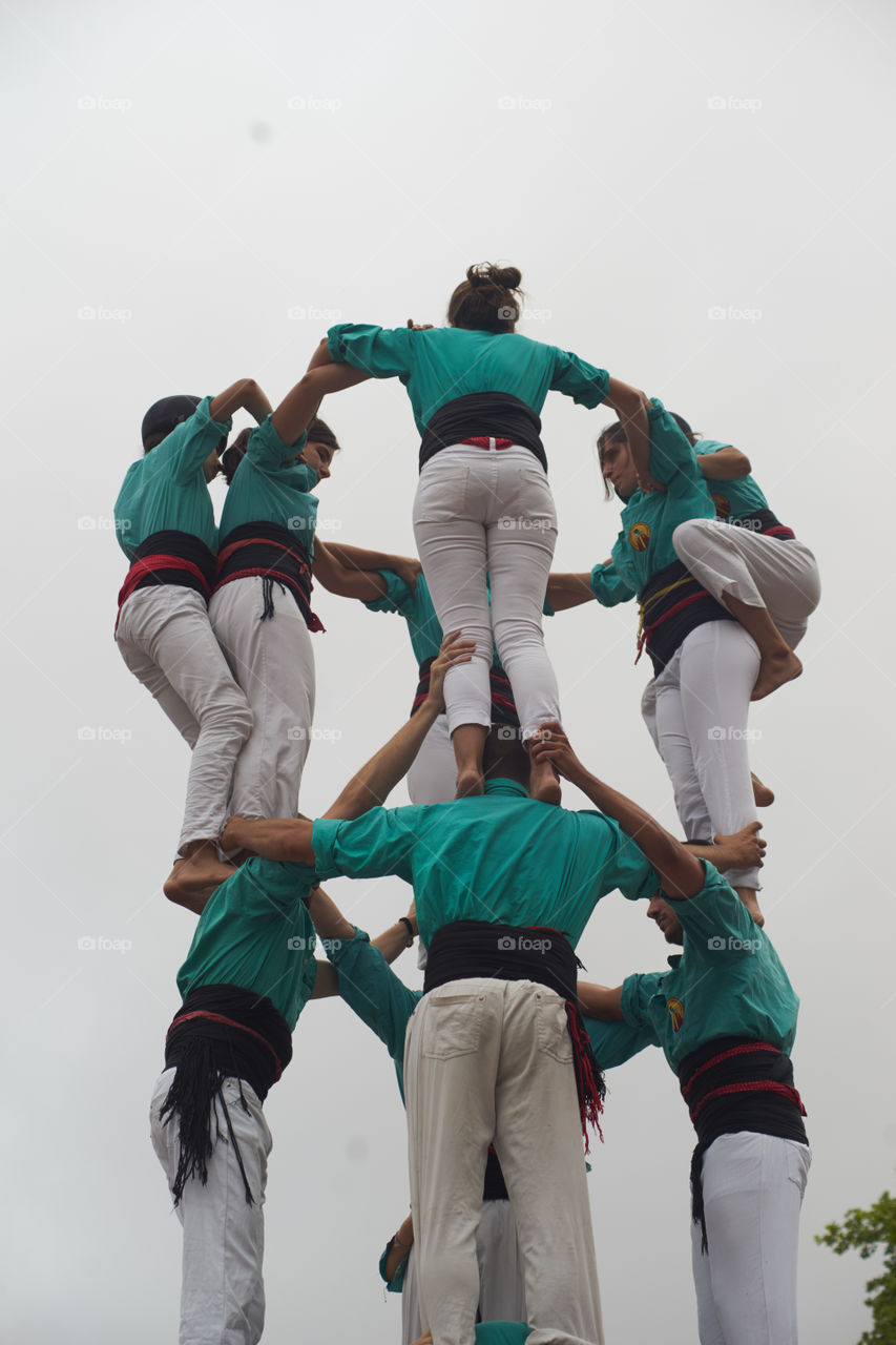 Castellers (3). Exhibición Castells Barcelona