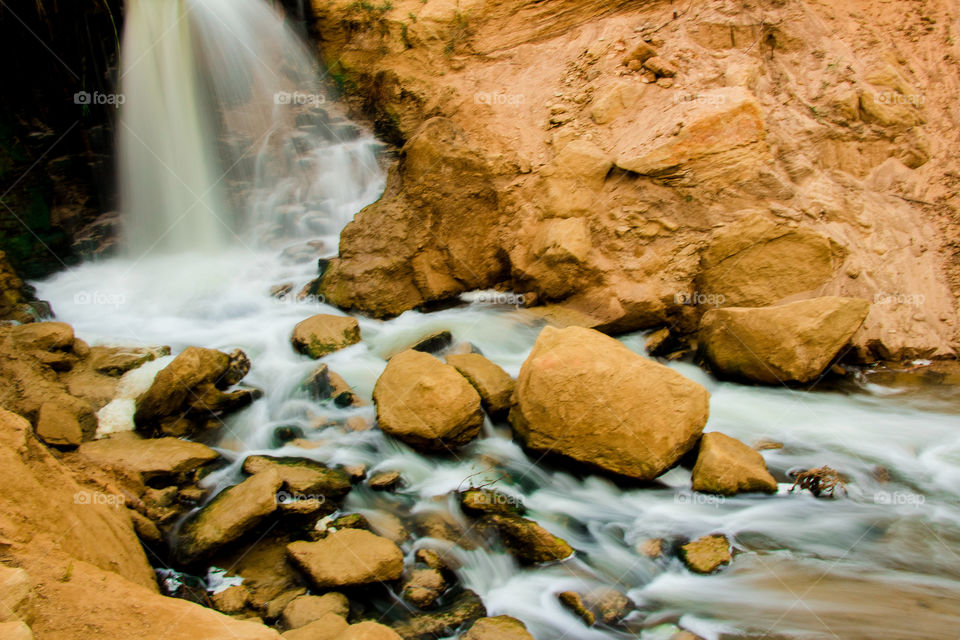 Waterfall of Fayoum city, Wadi Arrayan, Egypt.